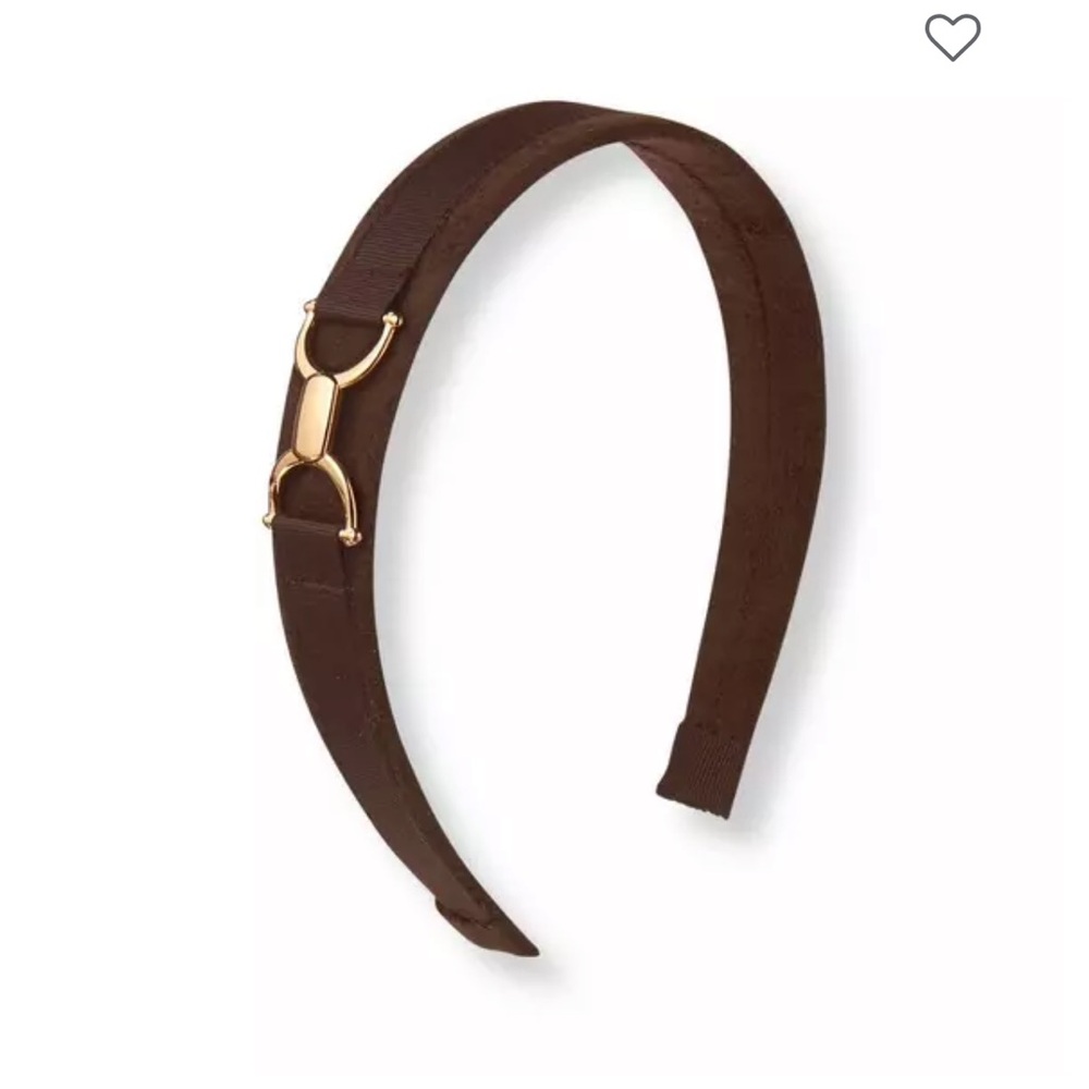 janie & jack Brown Headband with Gold Accent
